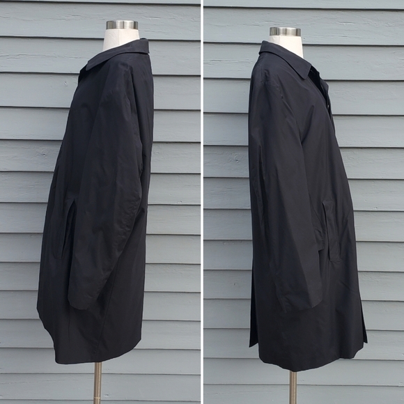 Loro Piana Italy x NetJets Luxury Black Storm System Twenty Trench Coat Overcoat - Picture 2 of 7